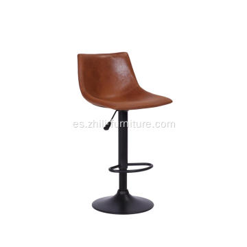 Taburete de bar con asiento de PU con bases